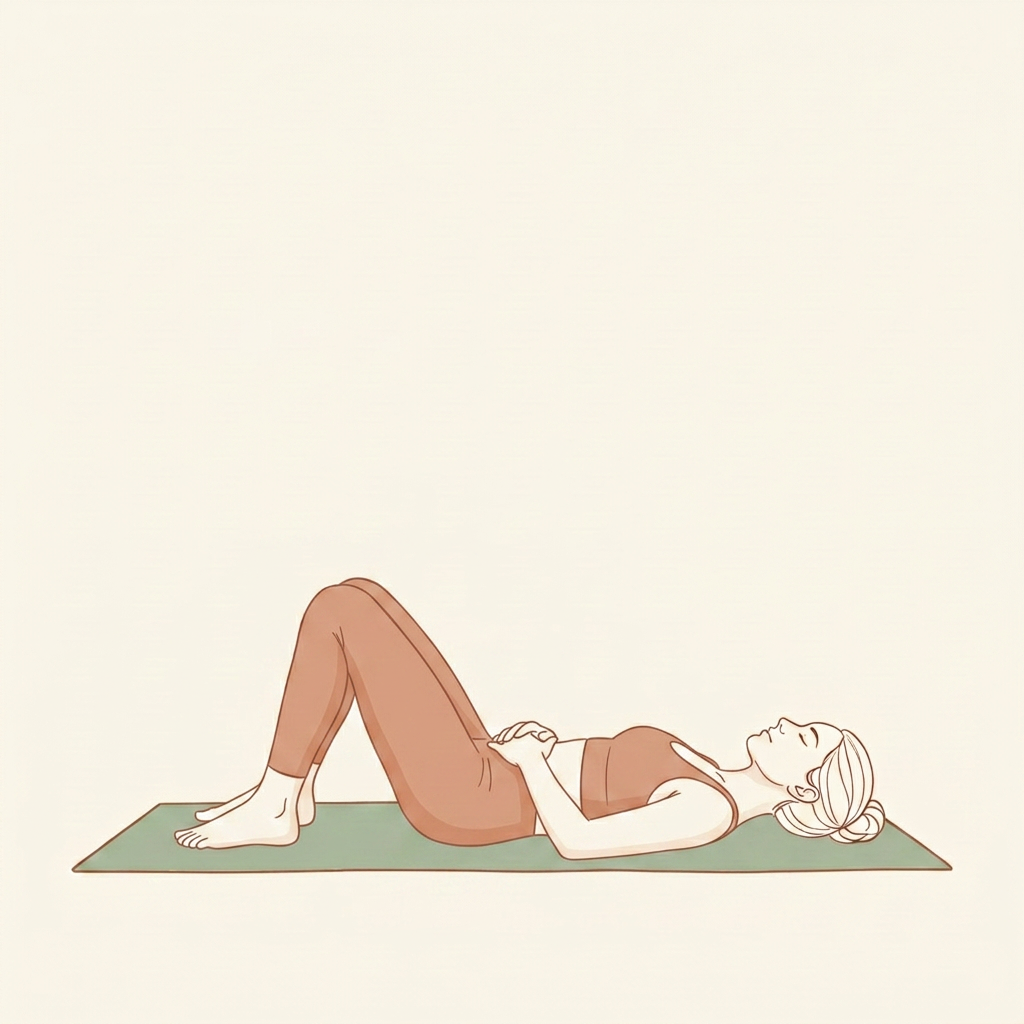 Illustration of 360° Breath Practice (seated)