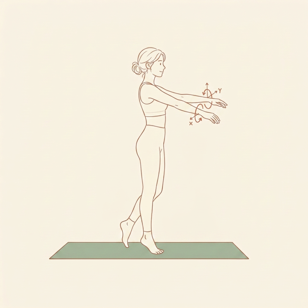 Illustration of Ankle Rocks & Wrist Circles