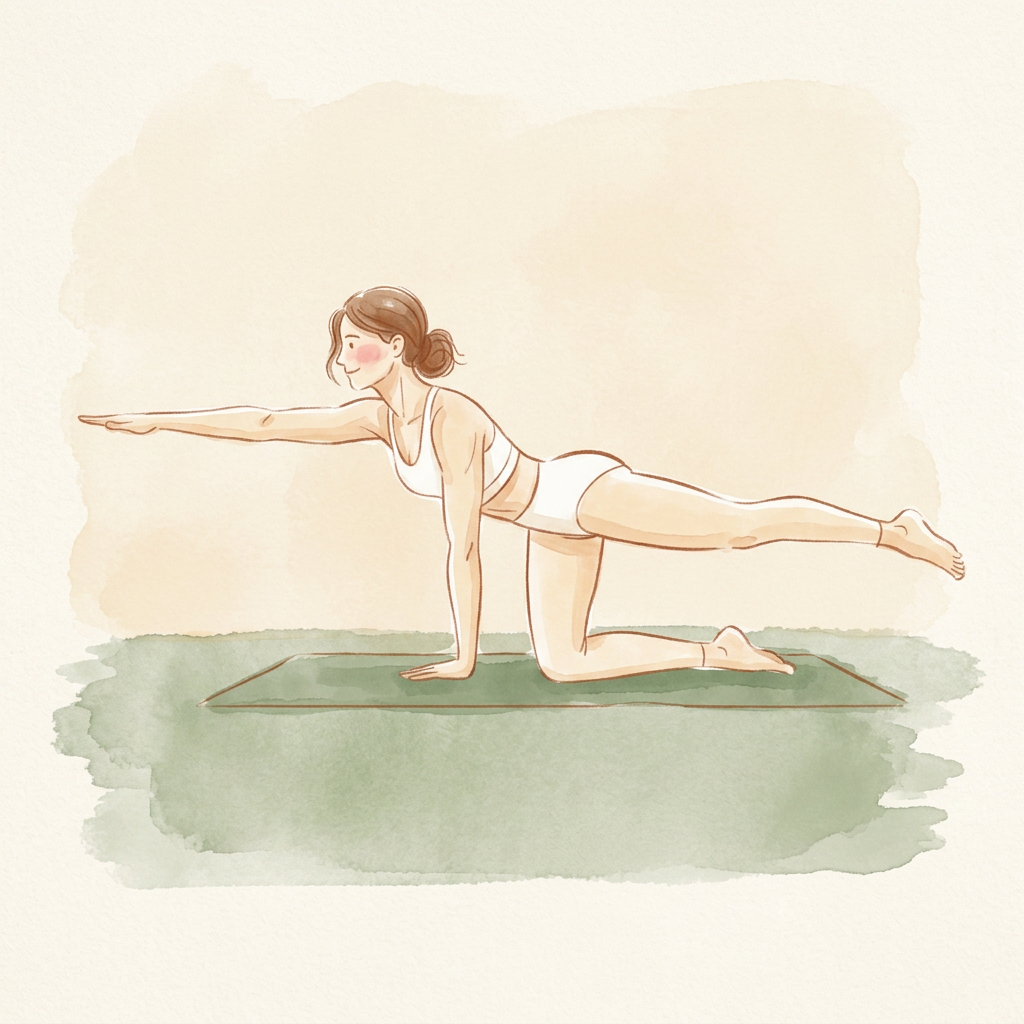 Illustration of Bird-Dog (slow and controlled)