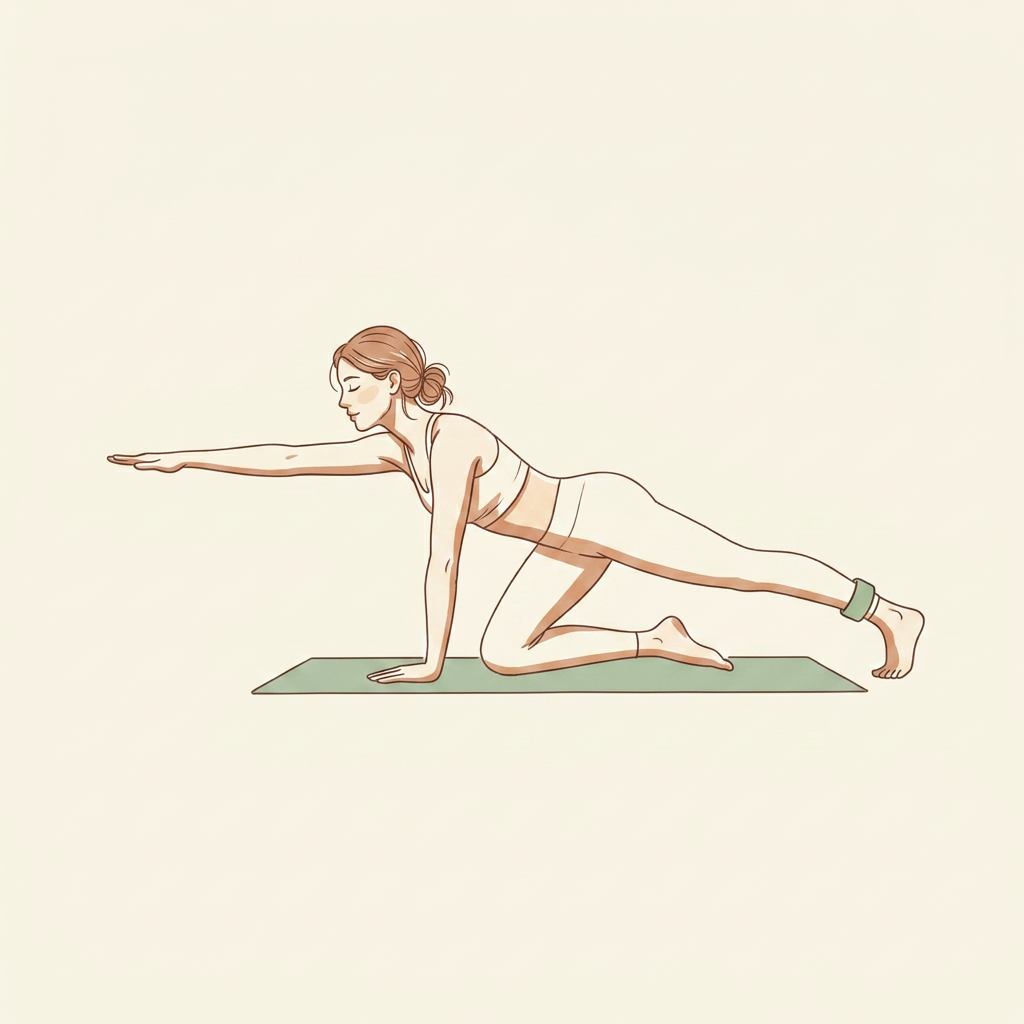 Illustration of Bird-Dog (Slow & Controlled)