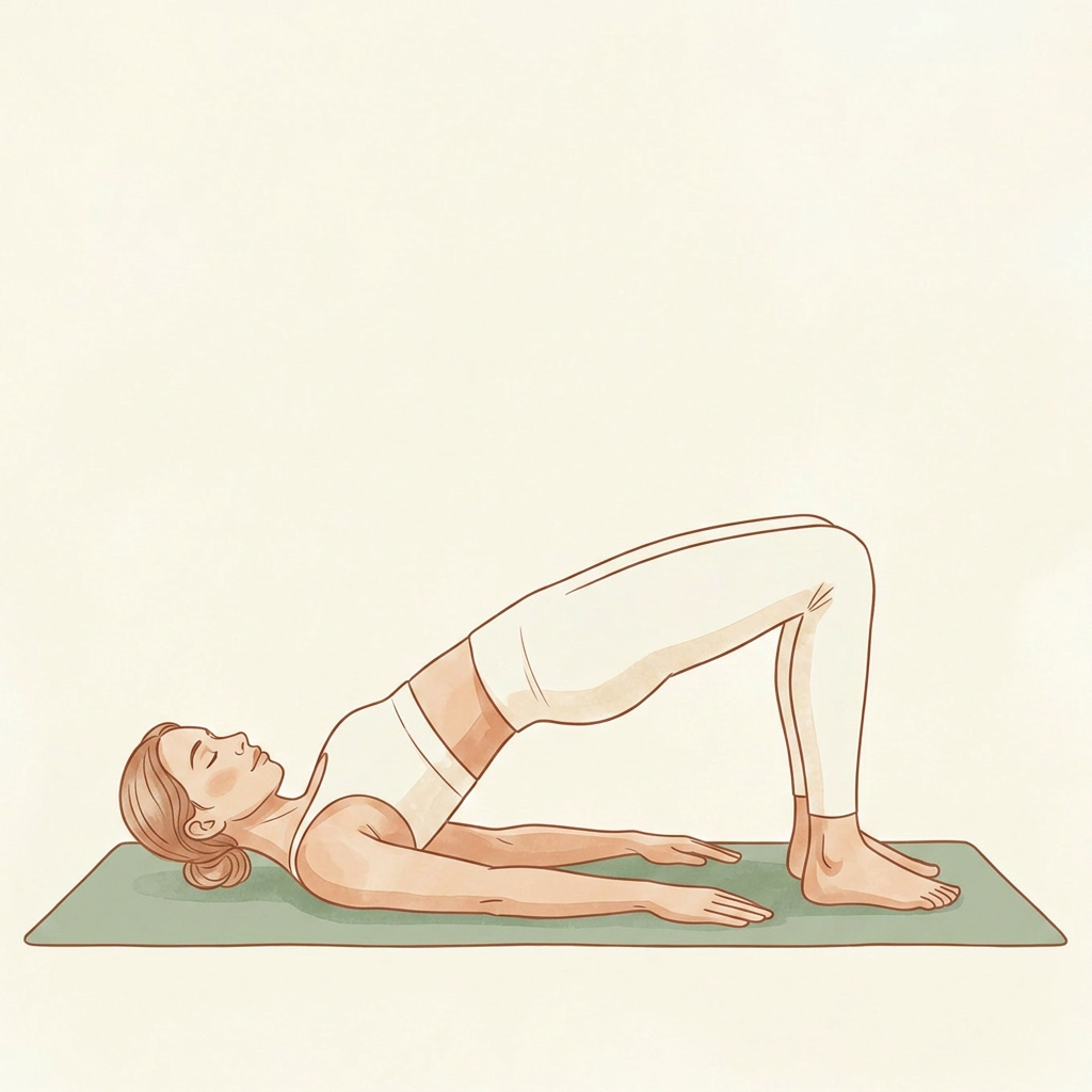 Illustration of Bridge with Pelvic Floor Engagement