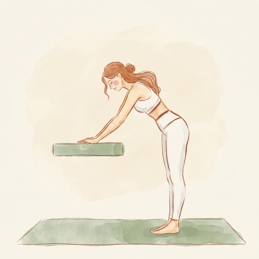Illustration of Desk Stretch/Standing Forward Fold