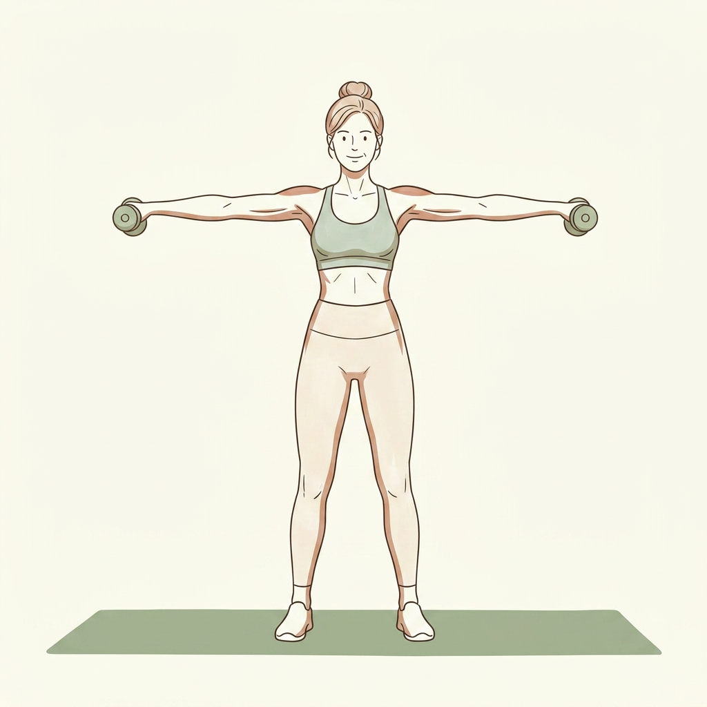 Illustration of Dumbbell Lateral Raises