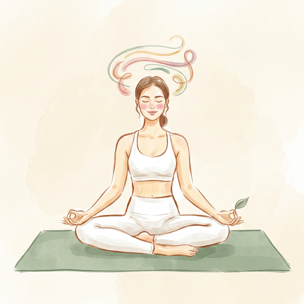 Illustration of Guided Visualisation (Calming Breath)