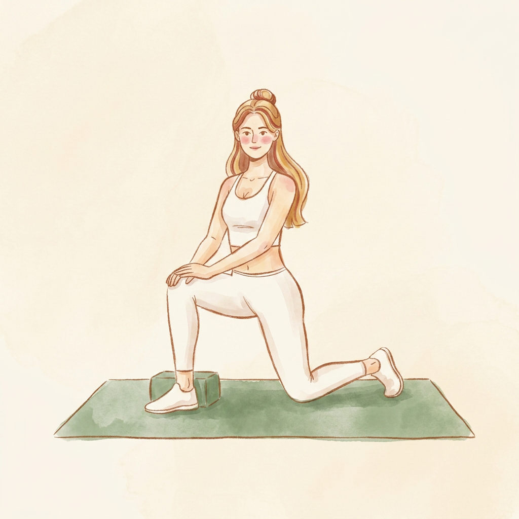 Illustration of Half-Kneeling Hip Flexor Release