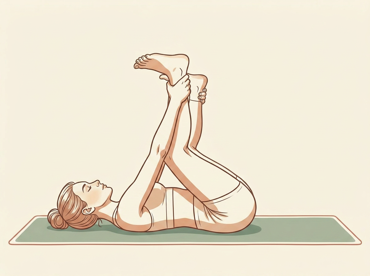 Illustration of Happy Baby Pose