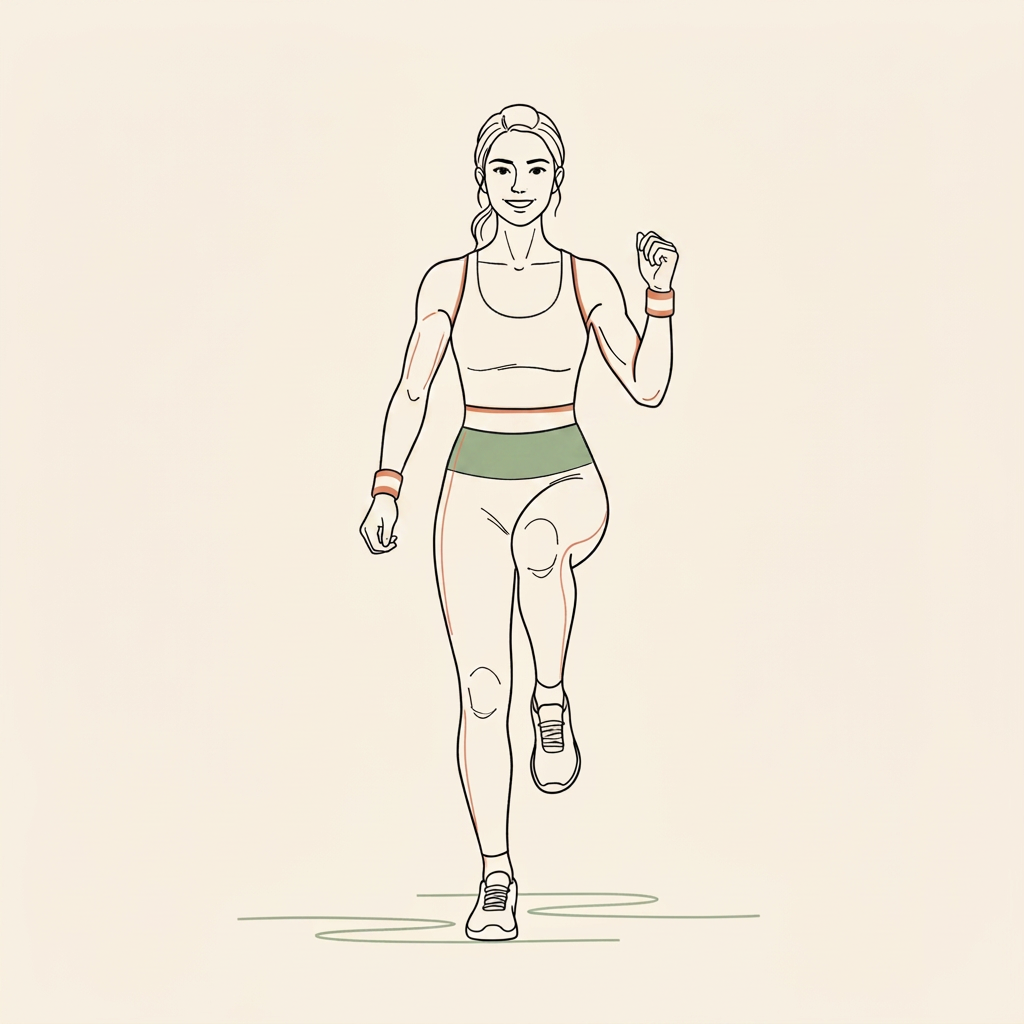Illustration of High Knees Gentle