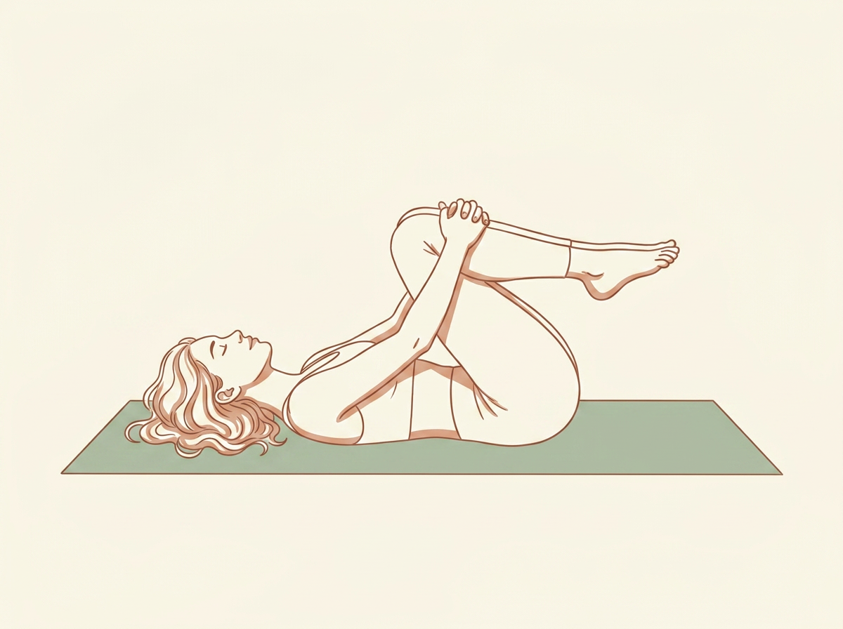 Illustration of Knees to Chest