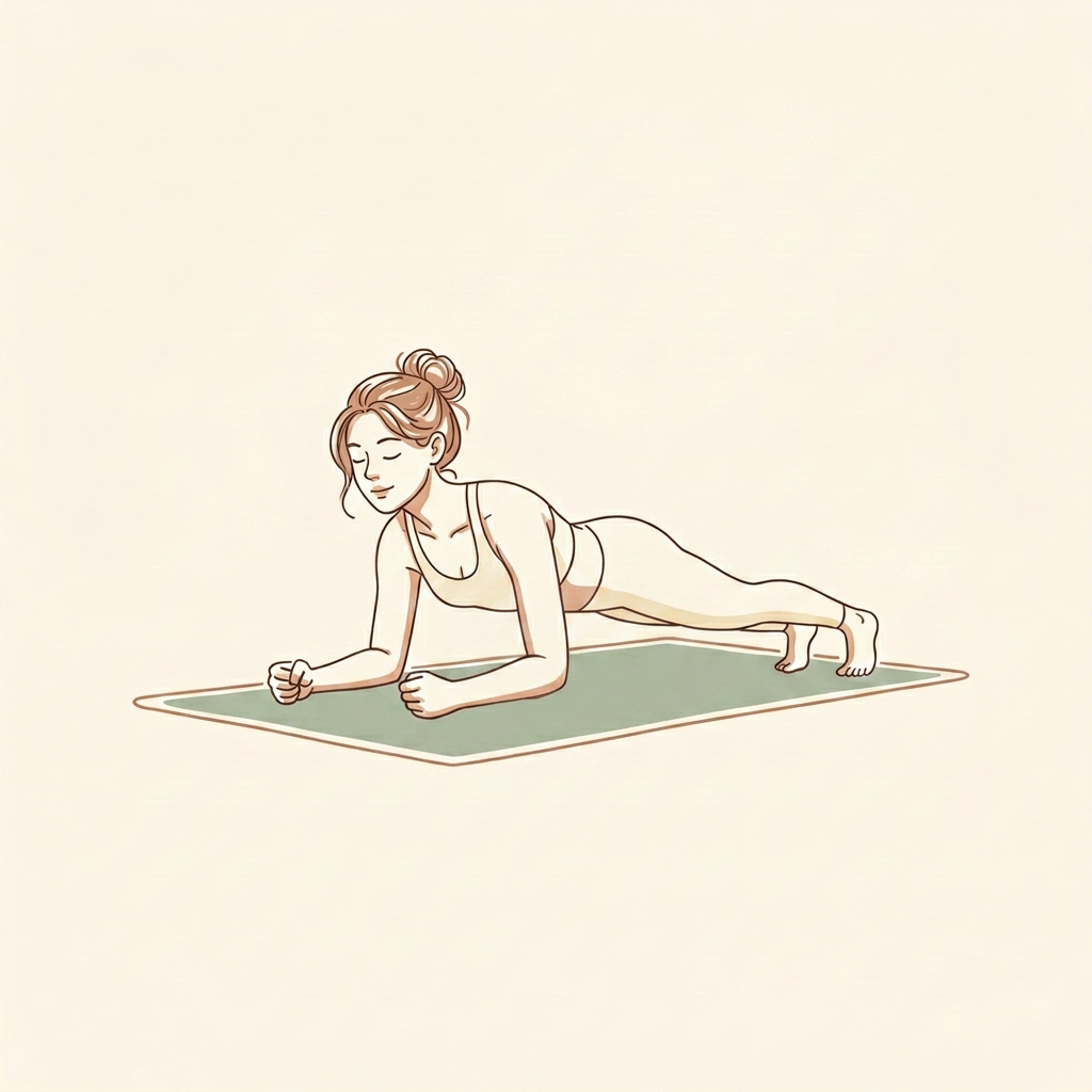 Illustration of Plank (Forearm or Full)