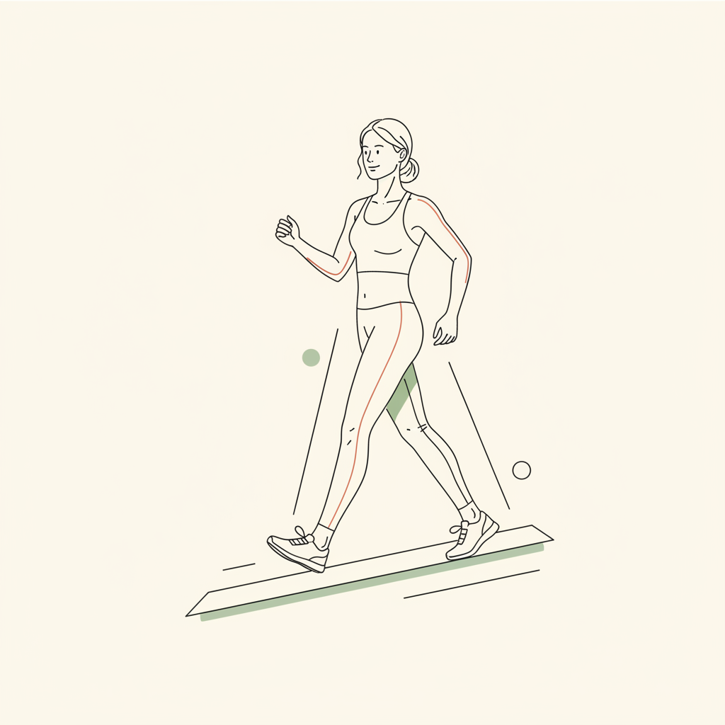 Illustration of Power Walk Slight Incline if Possible
