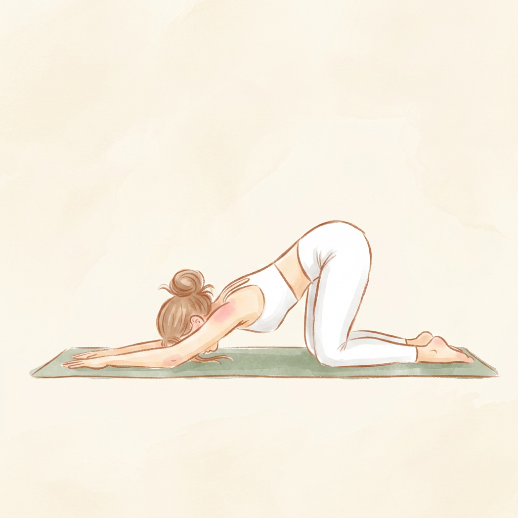Illustration of Puppy Pose