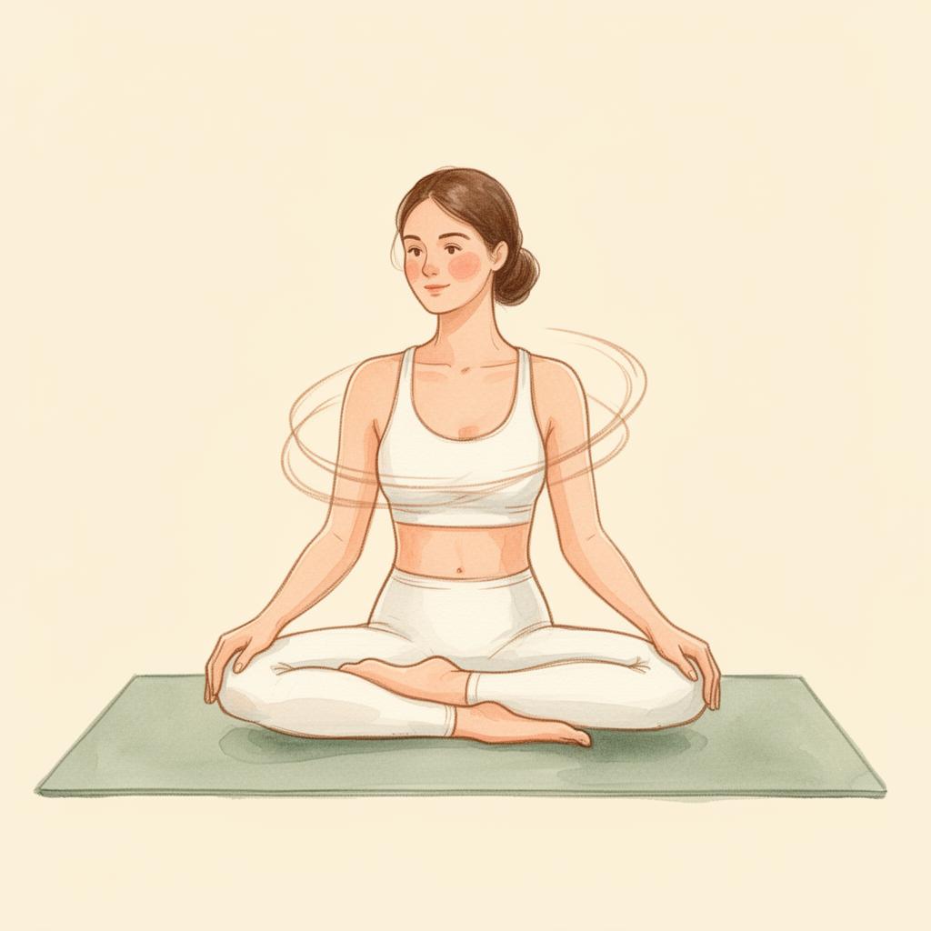 Illustration of Seated Gentle Torso Circles