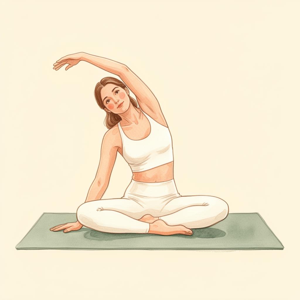 Illustration of Seated Side Bends