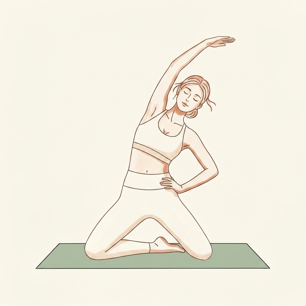 Illustration of Side Bend (standing or kneeling)