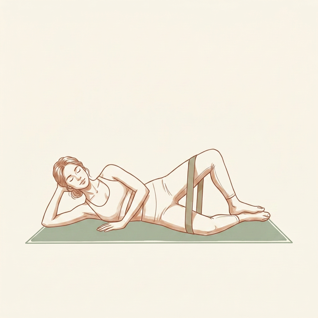 Illustration of Side Lying Clamshells with PF Awareness