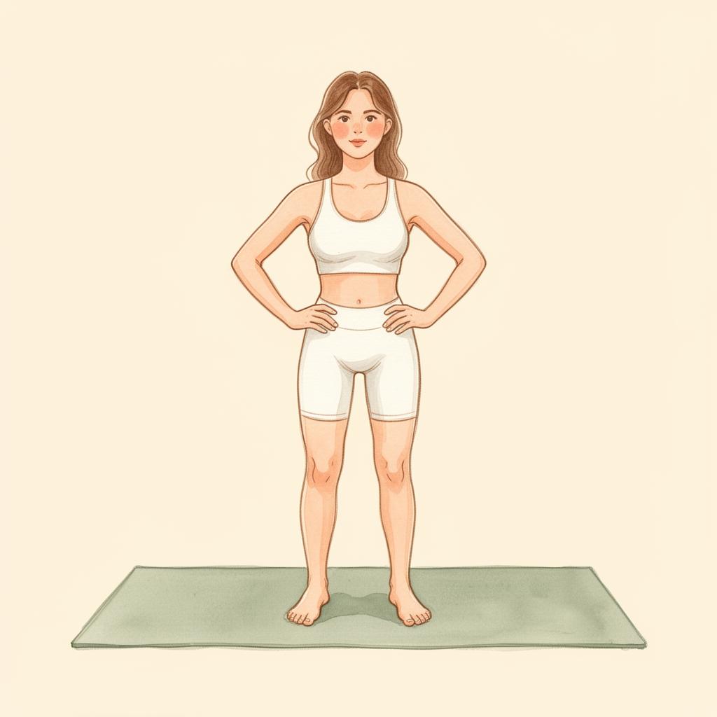 Illustration of Standing Pelvic Circles