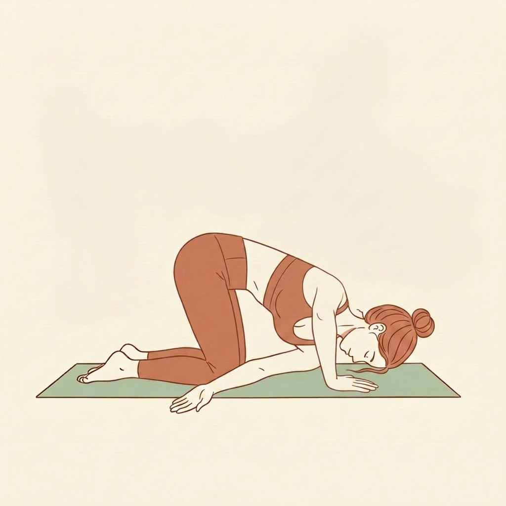 Illustration of Thread the Needle Stretch