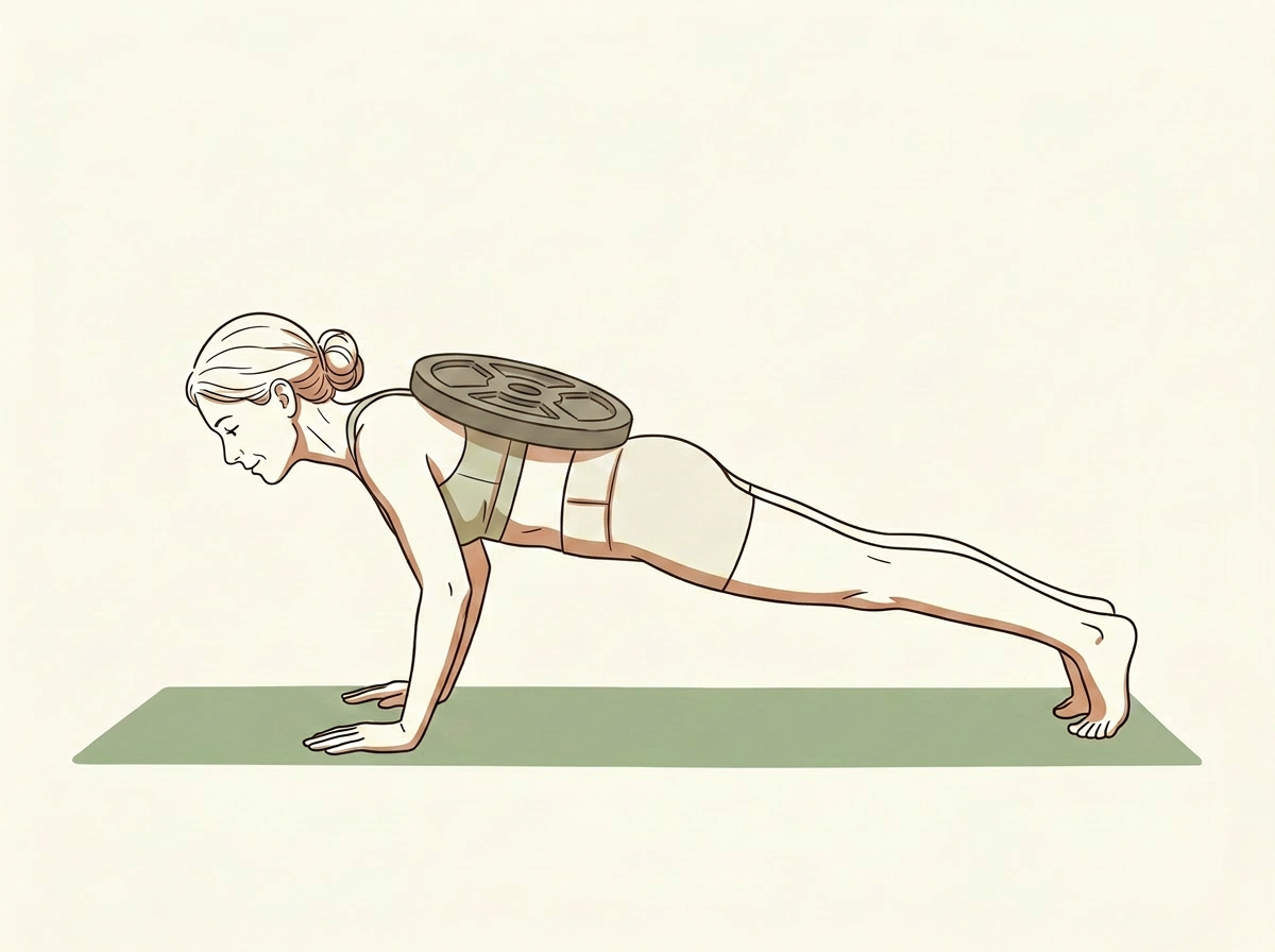 Illustration of Weighted Push-Up or Bench Press